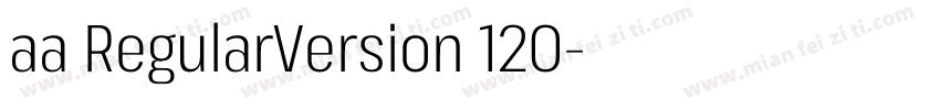 aa RegularVersion 120字体转换